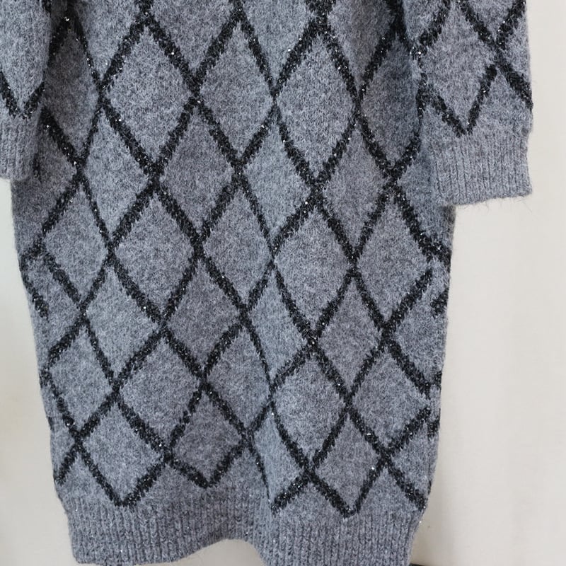 【outer】ロング丈ニットカーデ M25412