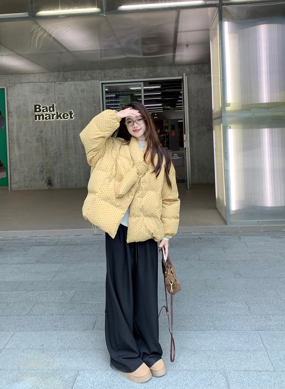 【outer】ドット柄ショートダウン M28477