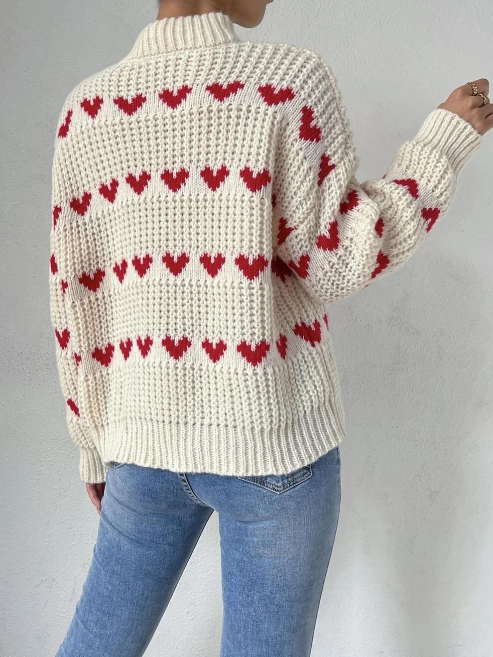 【tops】ジャカードニットセーター M19076