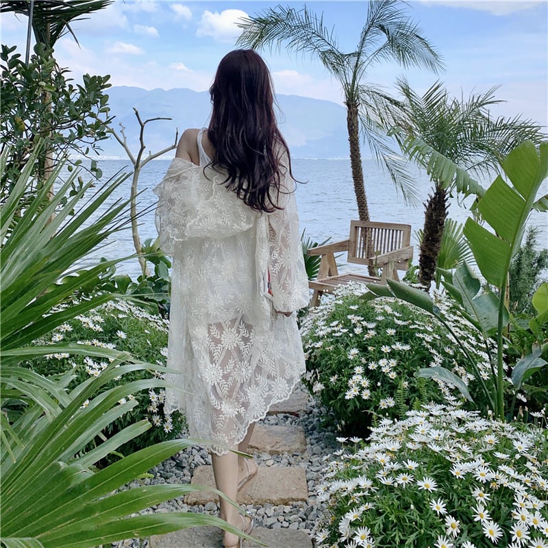 【outer】レースカーディガンG20376