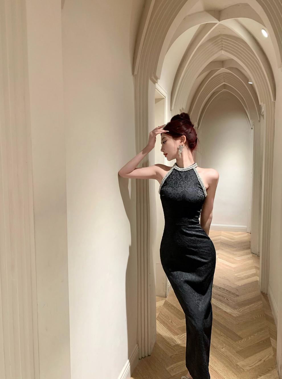 【dress】ホルターネックノースリーブワンピース G21116