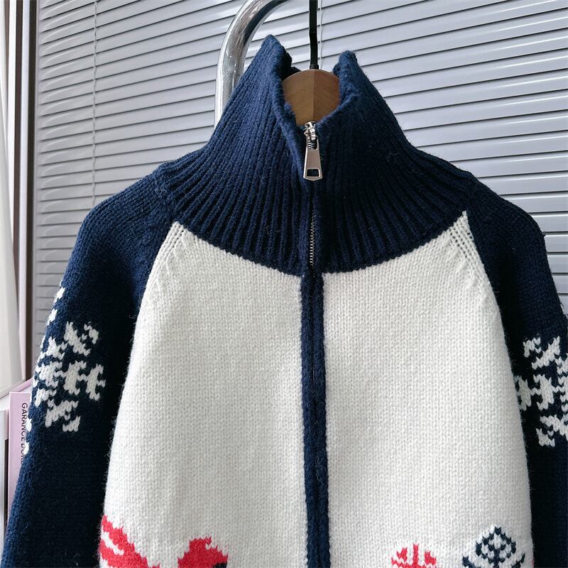 【outer】プリントニットカーデ M27910