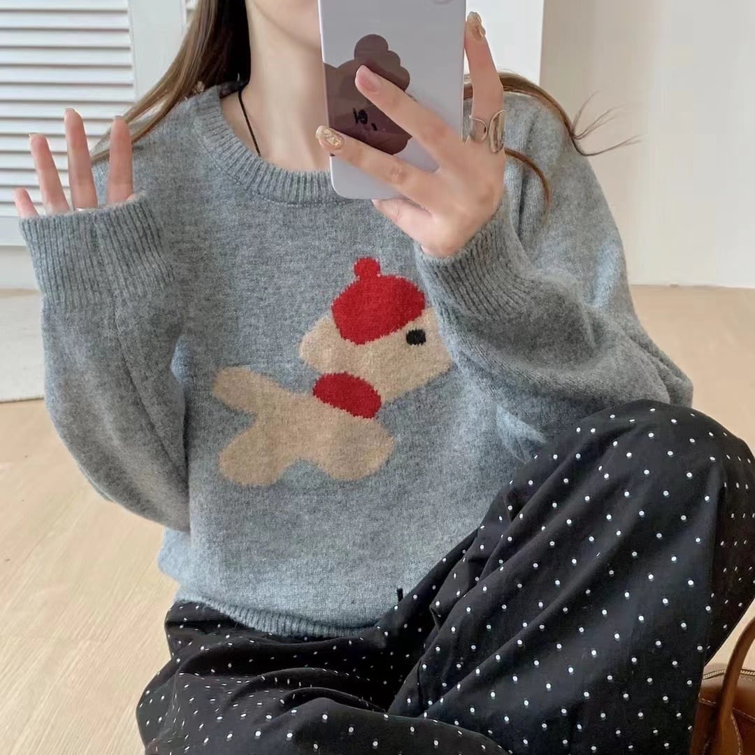 【tops】クルーネックニットセーター M28824
