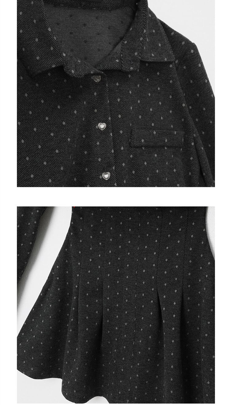 【dress】ドット柄ミニワンピース N3483