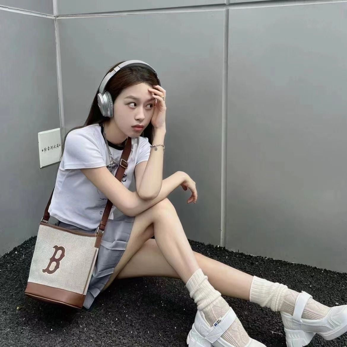 【小物】2色バケツ型バッグF8078