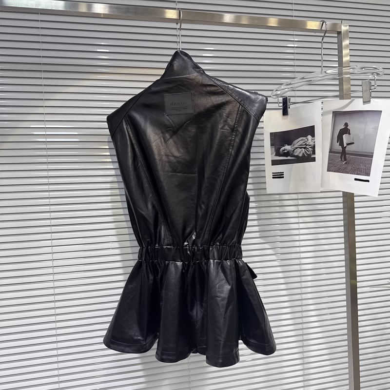 【outer】ロングPUベスト Q7746