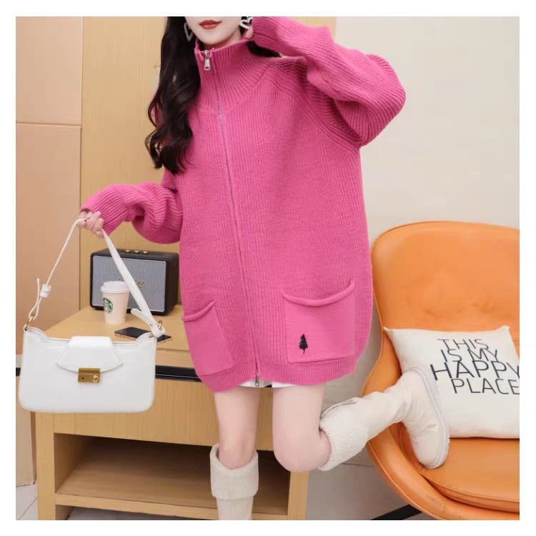 【outer】ファスナーニットカーデ M27547