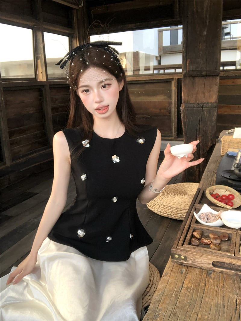 【set】ノースリーブトップス×スカートセット M29573