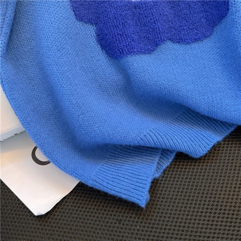 【tops】2色ボーダー柄ニットF7218