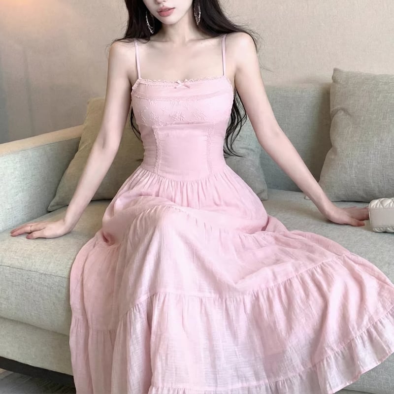 【dress】ロングキャミワンピース Q8250
