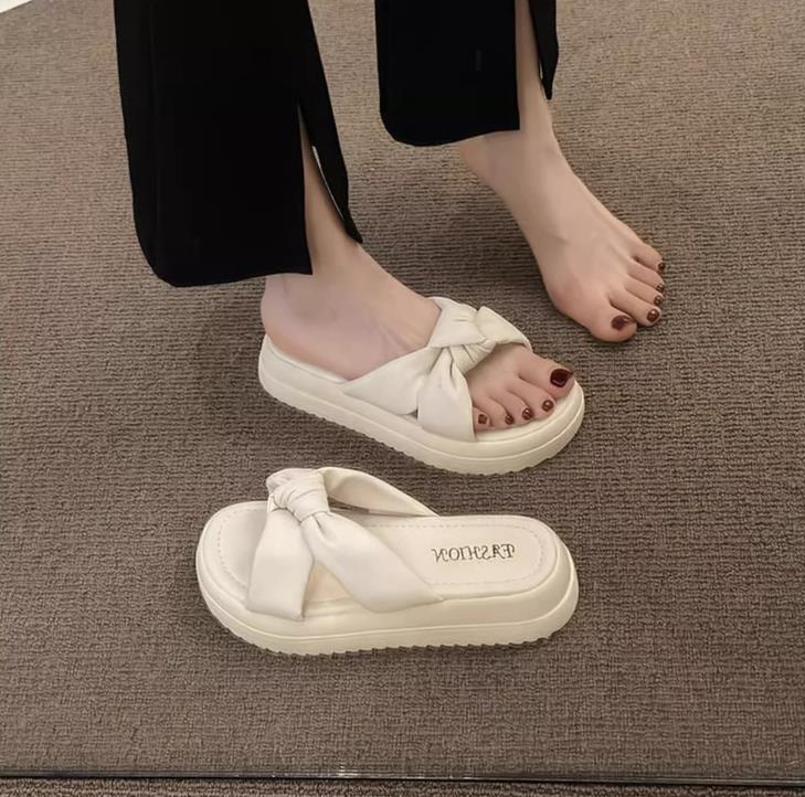 【shoes】2色厚底スリッパF7475
