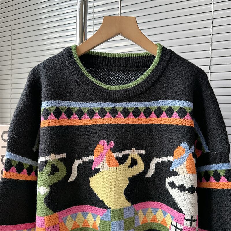 【tops】クルーネックニットセーター M18994