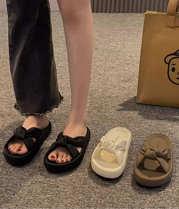 【shoes】3色厚底スリッパF7476