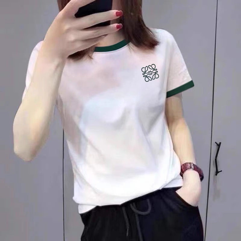 【tops】3色ラウンドネック半袖TシャツF7778