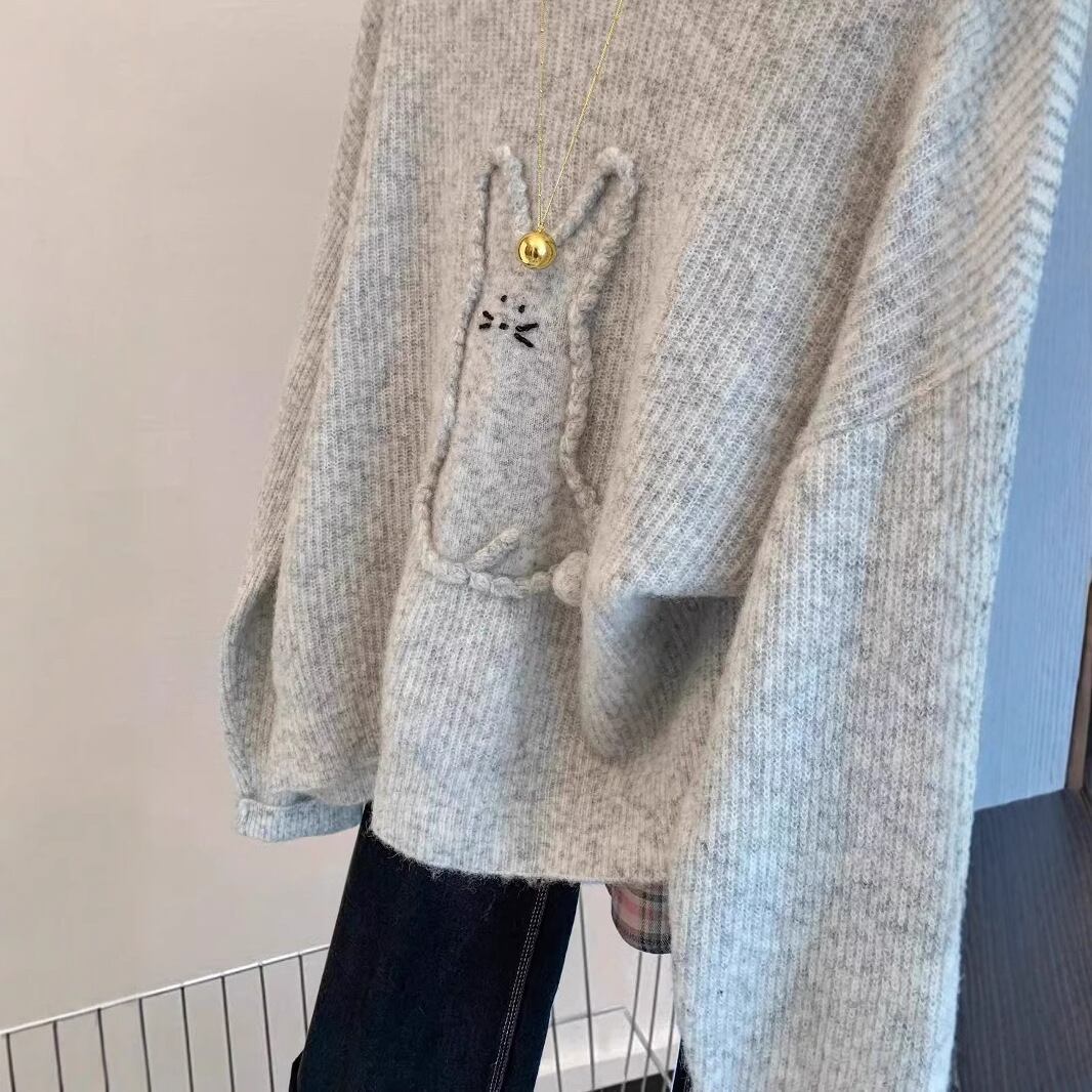 【tops】クルーネックニットセーター M29158