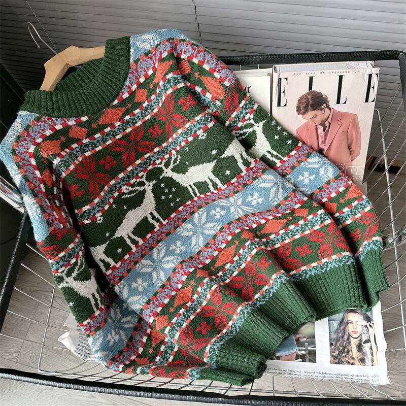 【tops】クルーネックニットセーター M18559
