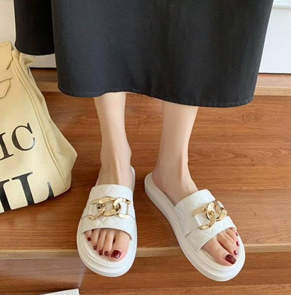 【shoes】絶対流行2色INS風超人気履きやすいキレー目韓国ファションサンダルスリッパF2367