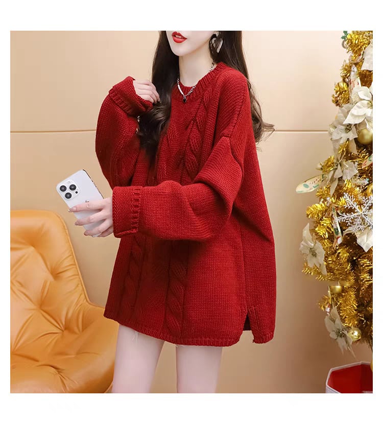 【tops】クルーネックニットセーター M29162