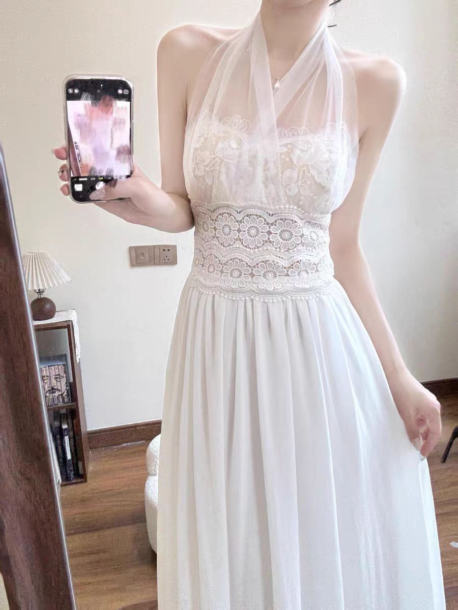 【dress】3WAYレースドッキングロングワンピース N3588
