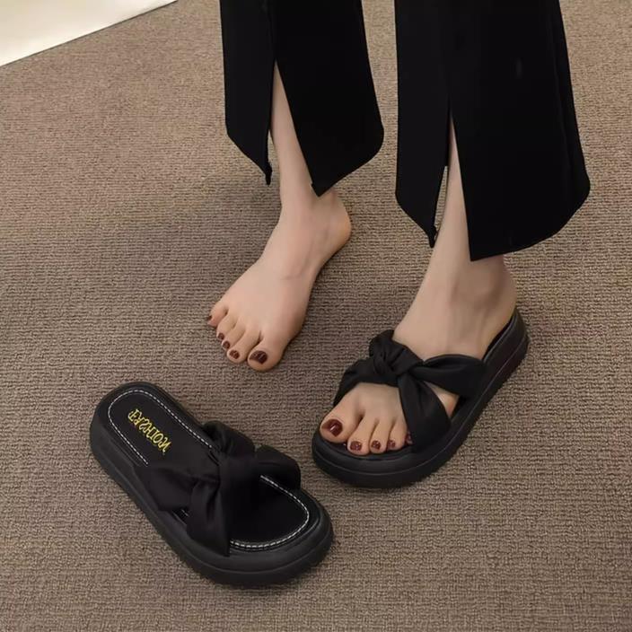【shoes】2色厚底スリッパF7475