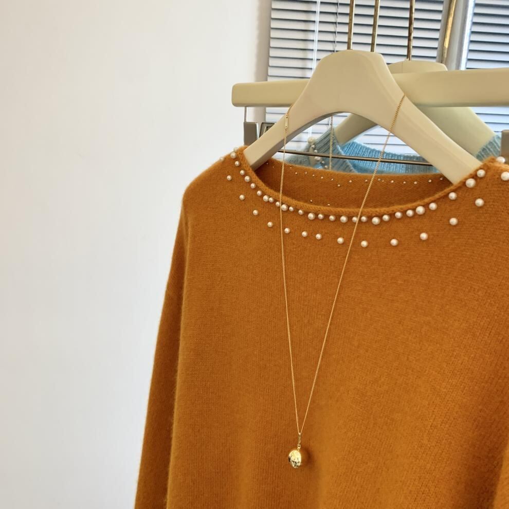 【tops】パールニットセーター M29254