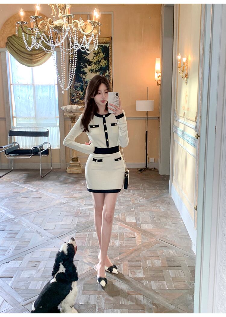 【dress】ニットミニワンピース N3446