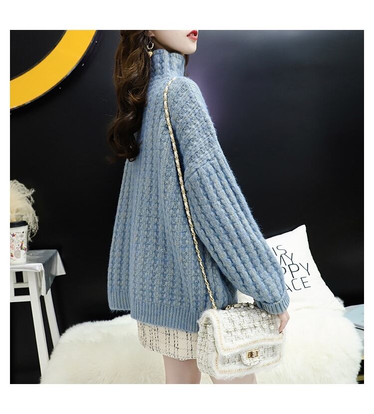 【tops】秋冬新作!韓国系着心地良いルーズ厚手合わせやすいゆったりセーター G3657