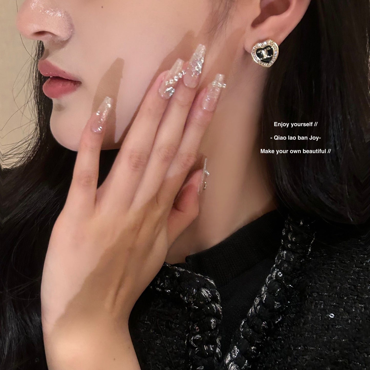 【小物】2色キラキラピアスアクセサリーF8128