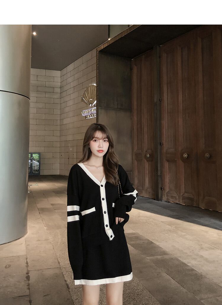 【set】好感度UP!気質満点スウィート洋気着痩せニット2点セット G2294