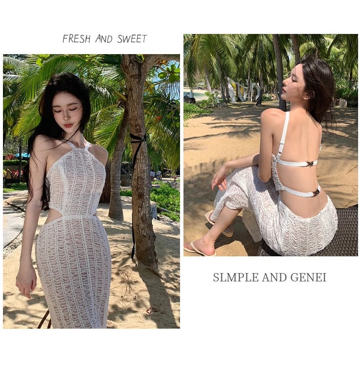 【dress】ホルターネックワンピース M25234