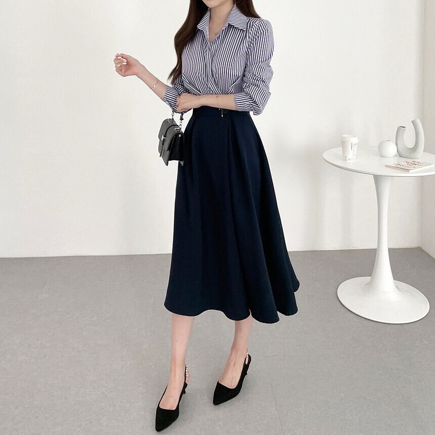 【dress】切り替えシャツワンピース M29587