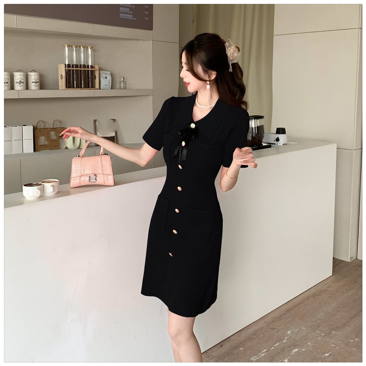 【dress】リボンニットワンピース G20491