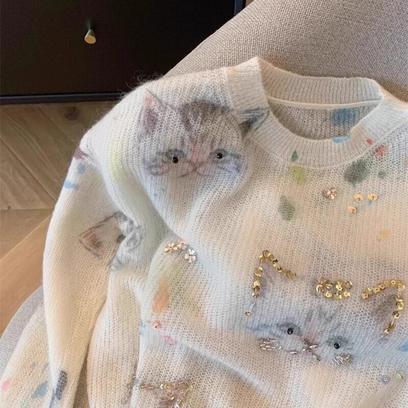 【tops】クルーネックニットセーター M29121