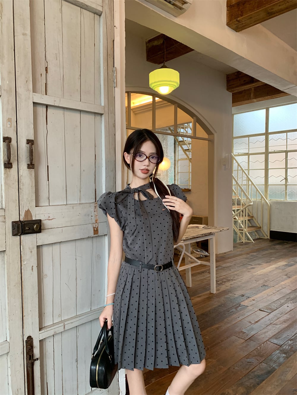 【dress】ドット柄ワンピース M25216
