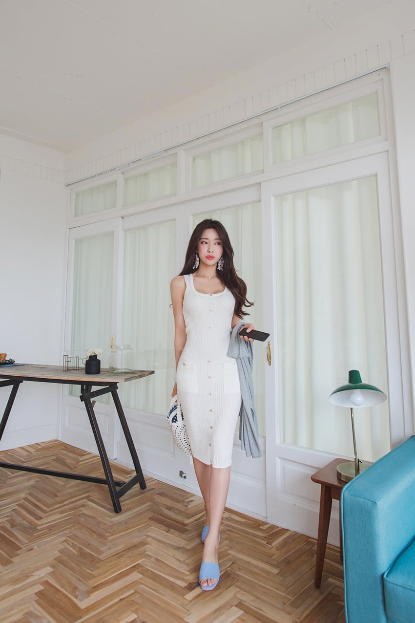 【dress】ノースリーブニットワンピース G21301