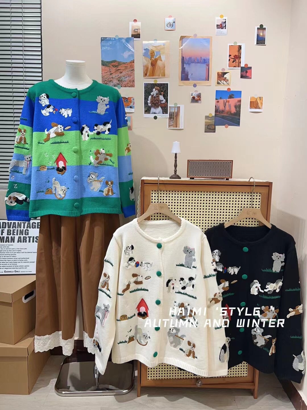 【outer】カートゥーンニットカーデ M26289