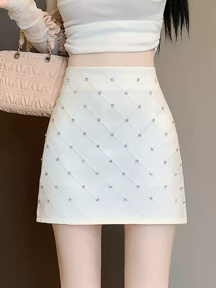 【bottoms】キラキラAラインスカートF8283