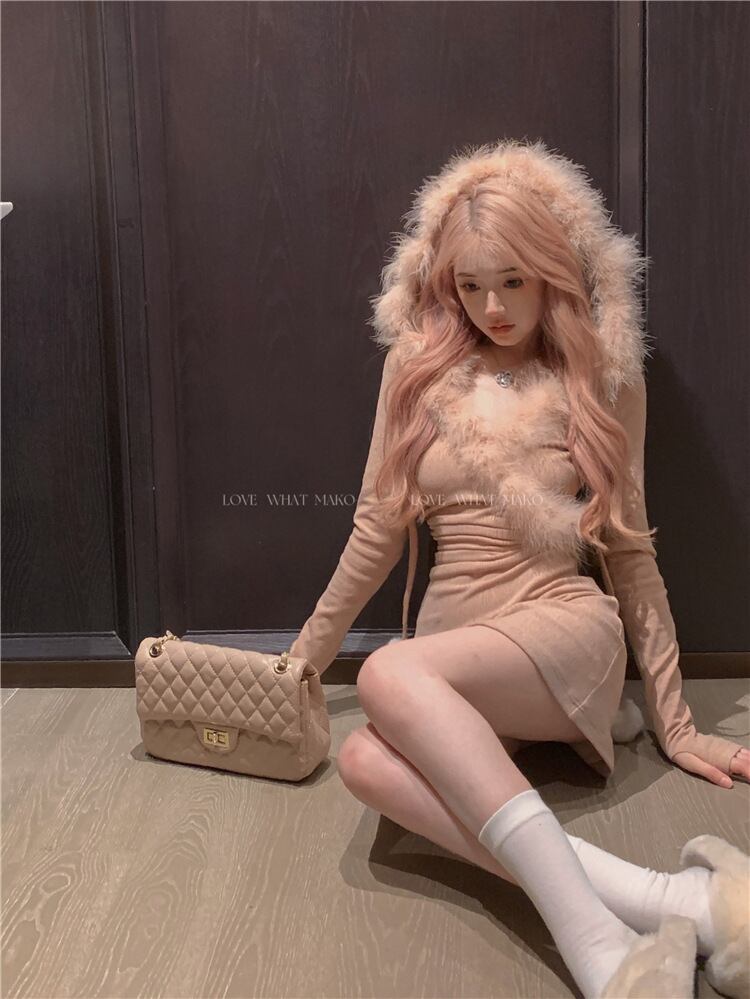 【dress】ファーニットワンピース M28195
