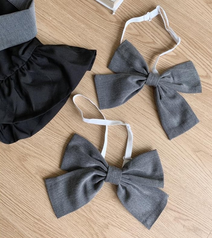 【tops】リボンストライプ柄ブラウスG21440