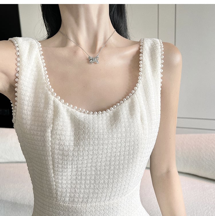 【dress】ビーズノースリーブワンピース G20333