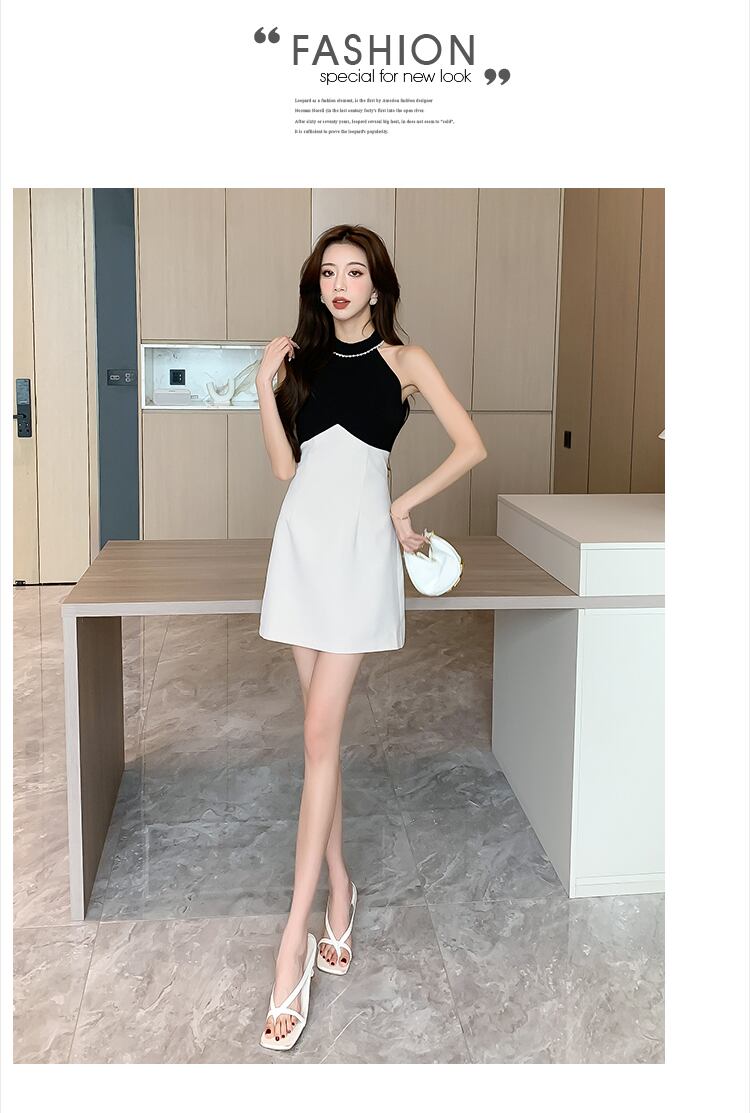 【dress】ビーズ切り替えワンピース G20392