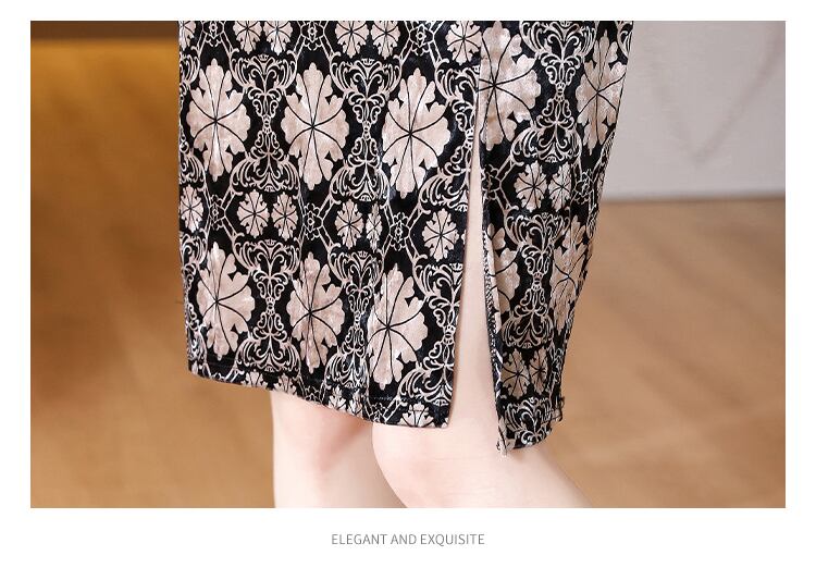 【dress】高級感フランス風好感度UP!気質満点レトロ高品質偽二つ切り替えワンピース G4799