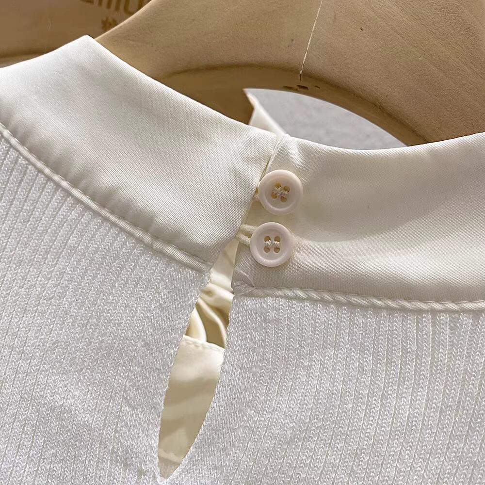 【tops】タイカラーニットタンクトップF7262