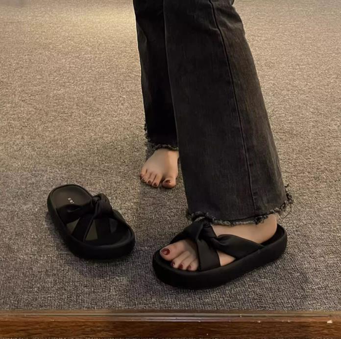 【shoes】3色厚底スリッパF7476