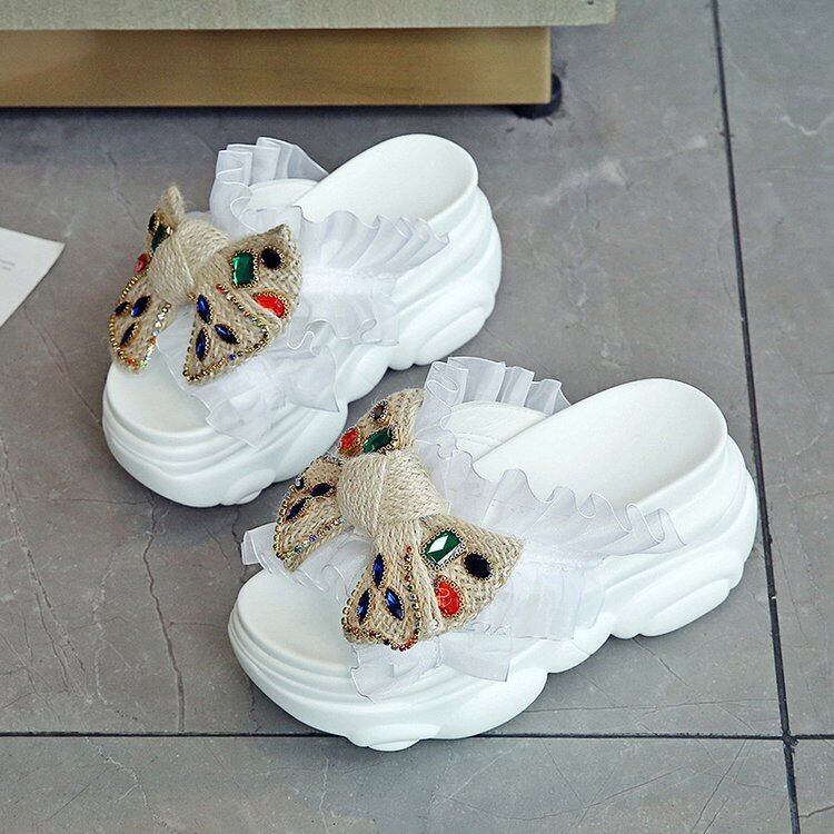 【shoes】新作4色履きやすい合わせやすいシンプル無地キレー目厚底サンダル