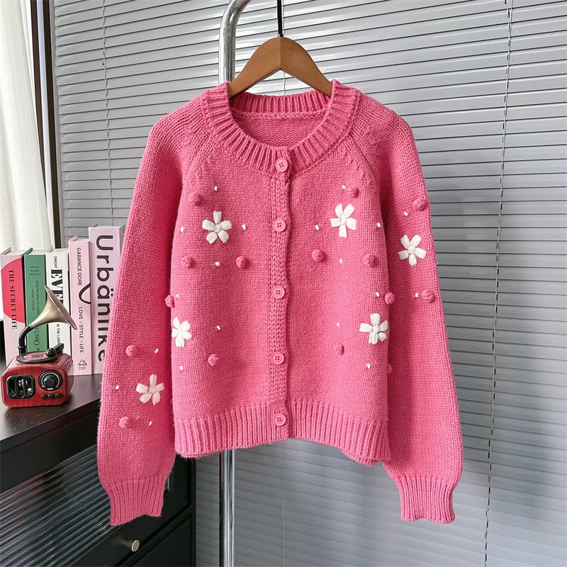 【outer】クルーネックニットカーデ M27303
