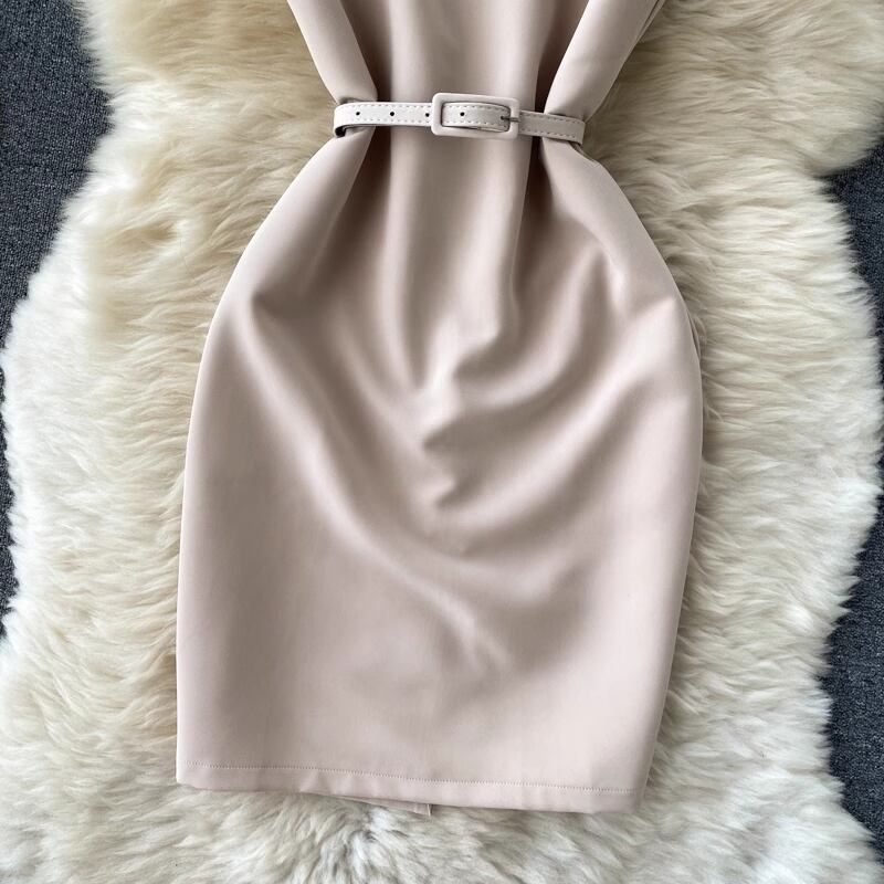 【dress】ノースリーブタイトワンピースF7524