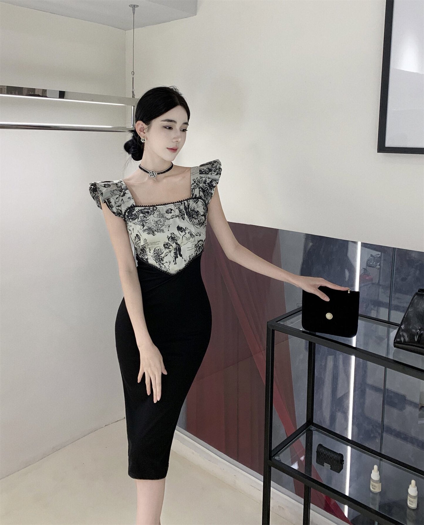 【dress】切り替えデートワンピース M22208