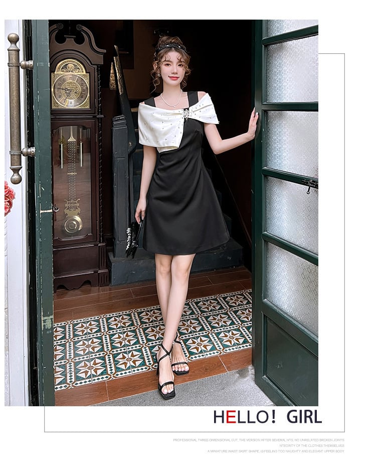 【dress】ビジューデートワンピース M24884