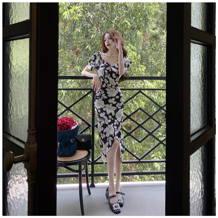 【dress】花柄ワンピース M24974